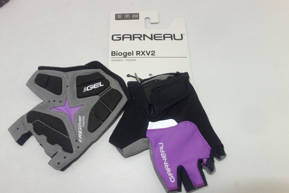 NEW Louis Garneau Biogel RX-V Bike Gloves Purple Gray Women's Small